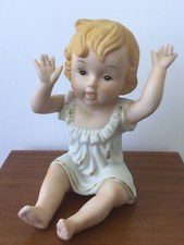 Pair of Bisque Porcelain Piano Baby Figurines with Bonnets (KPM-style Crown Mark) — listing 5