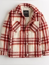 Hollister California Plaid Fleece Shirt Jacket (Shacket), Size L — listing 3