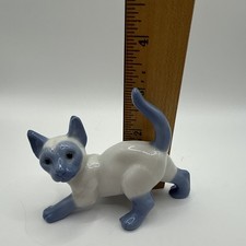 Ceramic Bisque Crouching Orange Tabby Cat Figurine — listing 4