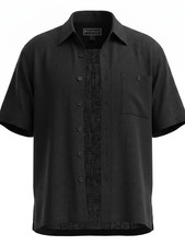 Haggar Clothing Co. Men's Short-Sleeve Button-Up Camp Shirt, Blue Abstract Print, Size XL — listing 6