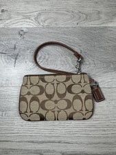 Coach signature jacquard wristlet Signature Jacquard Flap Wristlet with Pink Leather Trim — listing 6