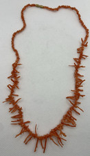 Vintage Mediterranean Red Branch Coral Necklace 18 inch