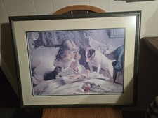 "A Special Pleader" Framed Print - Girl and Collie Dog — listing 5