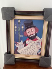 "The Financier" Red Skelton Clown Print, Framed with Nameplate Original oil painting — listing 4