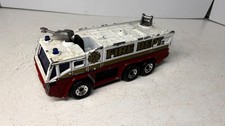 Vintage Diecast White Airport Fire/Rescue Snorkel Truck Toy — listing 3