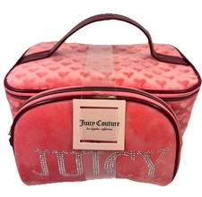 Juicy Couture Pink Heart Plush Velour Train Case Cosmetic Bag — listing 2