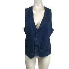 Vintage Levi's Blue Denim Western Vest — listing 6