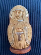 Hand-Painted Russian Matryoshka Nesting Dolls Set of 9 - Madonna and Child Religious Icon Motif — listing 3