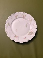 Haviland Limoges Porcelain Dinner Plate with Green & Pink Floral Sprays, Scalloped Rim — listing 4