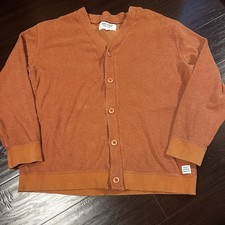 Banks Journal Men's V-Neck Button Cardigan Sweater, Mustard/Ochre, Size M — listing 2