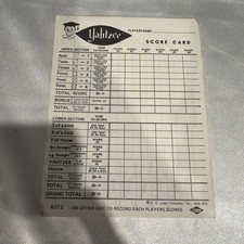 Vintage E.S. Lowe Yahtzee 90 Score Cards Box E6190 — listing 2