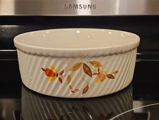 Hall China Autumn Leaf Covered Casserole Dish with Salt & Pepper Shakers — listing 5