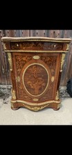 Louis XV Style Marquetry Bombé Marble-Top Side Cabinet with Gilt Bronze Mounts — listing 2