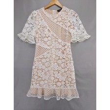 Lulus Floral Tapestry Mini Dress with Red Lace Tie Straps — listing 4