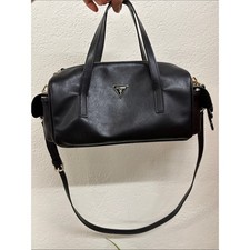Guess Cream & Grey Croc-Embossed Small Barrel Satchel Bag, listing 3
