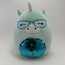 Squishmallow Teal Unicorn with Glasses and Sequin Belly Plush — listing 6