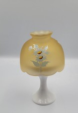 Vintage Frosted Milk Glass Fairy Lamp with Hand-Painted Rose Decoration Other maker's mark — listing 5