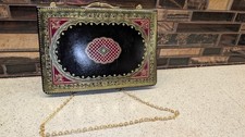 Vintage Brown Leather Kisslock Clutch Wallet with Zippered Compartment — listing 6