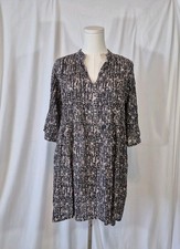 Dolma Blue Floral Block-Print Cotton Blouse, Size S — listing 5
