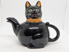 Vintage Figural Cat Novelty Teapot with Removable Head Lid