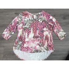 Chico's Blue & White Abstract Print Button-Up Blouse, Size 1 (M/8-10) — listing 6