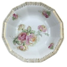 Vintage Mid-Century Ceramic Serving Bowl with Floral Transfer Decal — listing 6