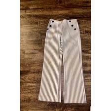 High-Waisted Navy Sailor Shorts with Double-Button Front, Size M — listing 2