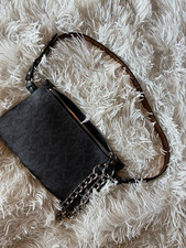 Tan Pebbled Faux Leather Phone Crossbody Bag with Buckle Flap and Woven Guitar Strap, 5.5x8.5