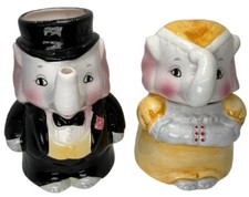 Figural Elephant Covered Sugar Bowl / Small Tureen, Hand-Painted Floral Motif — listing 2