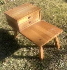 Vintage Brandt Furniture French Provincial Two-Tier Step End Table with Drawer