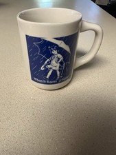 Morton Salt "When It Rains It Pours" 1914 Umbrella Girl Advertising Coffee Mug — listing 4