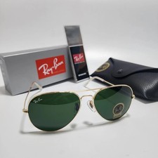 Ray-Ban RB3025 Aviator Large Metal Sunglasses, Gold Frame 55mm — listing 5