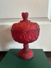 Vintage Ruby Red Depression-Era Glass Creamer with Swirl/Fan Pattern and Applied Handle — listing 3