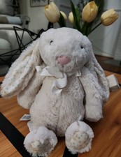 Vintage Plush Bunny Rabbit with Floral Crown and Green Ribbon Hat — listing 5
