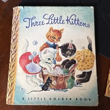 Plush Pink Cat/Kitten Baby Toy with "Three Little Kittens" Embroidery — listing 5