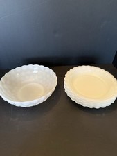 Anchor Hocking Fire King White Milk Glass Bubble Pattern Cup & Saucer Set — listing 4