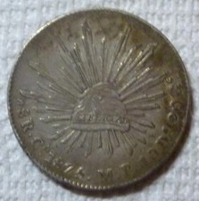 1875 Mexico 8 Reales Silver Coin (Cap and Rays) — listing 5