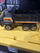 Tonka Heavy Duty Dump Truck, White Cab with Blue Tilting Bed (Metro Utility Services)