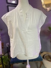 Salty Lemon Black Embroidered Boho Peasant Blouse, Size M — listing 4