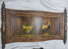 Chinese Ink and Color Painting on Paper — Rooster, Bird, Bamboo & Banana Leaf, Framed — listing 5