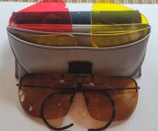 Vintage Gold-Filled Aviator Shooting/Sporting Eyeglasses with Cable Temples Yes - has a brand name/logo — listing 6