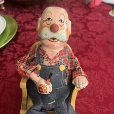 Vintage Battery-Operated Smoking Grandpa / Charlie Weaver Bartender-Style Novelty Toy — listing 2