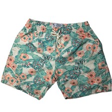 Free Planet Men's Tropical Palm Print Swim Trunks, Size Small — listing 6