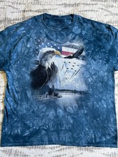 The Mountain Bald Eagle Winter Scene Tie-Dye T-Shirt, Size XXL — listing 3