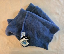 Portolano Blue Cashmere Silk Merino Wool Fringed Scarf/Wrap