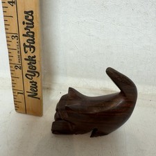 Vintage Carved Wooden Mid-Century Cat Sculptures, Pair — listing 5