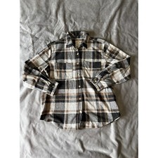 C&C California Plaid Herringbone Button-Up Flannel Shirt, Size L — listing 4