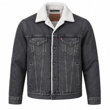 Levi's Sherpa-Lined Denim Trucker Jacket, Light Wash
