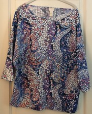 Chico's Rib Dolman Sandwash Tee 3/4 Sleeve Top, Citrus Yellow, Size 1 (M)