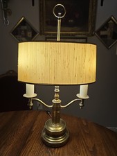 Fredrick Cooper Bouillotte Twin Candlestick Table Lamp with Tole Shade — listing 5